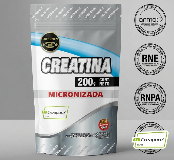 Línea de suplementos deportivos Argentina Lafarmen: creatina, magnesio y colágeno con calidad ANMAT
